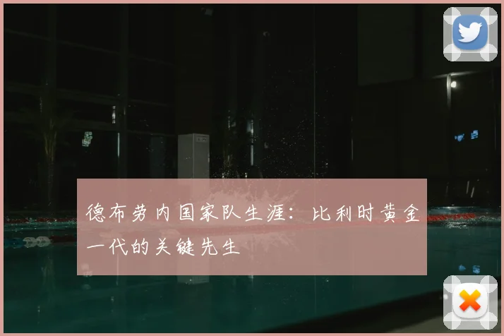 德布劳内国家队生涯:比利时黄金一代的关键先生
