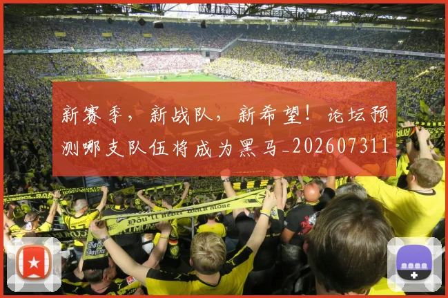 新赛季,新战队,新希望!论坛预测哪支队伍将成为黑马_20260731171903